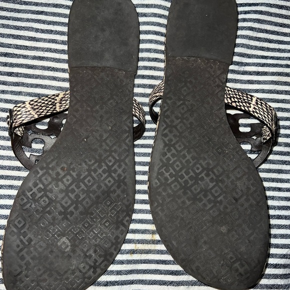 Tory Burch Miller 2 Black Python Snakeskin Leather Millers Miller Sandals 10.5 - Picture 4 of 5